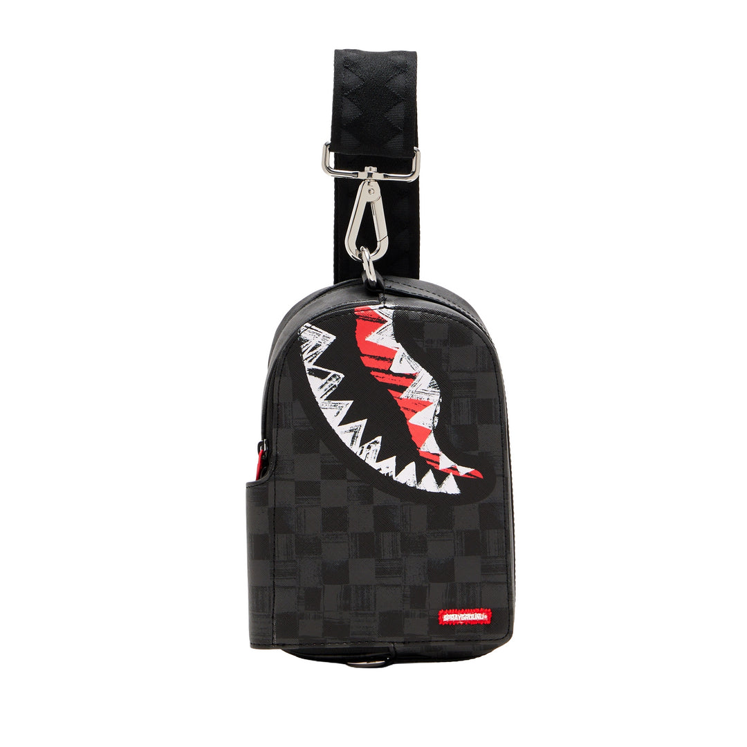BORSA MONOSPALLA SLING BAG SPRAYGROUND SCRIBBLE SHARK NERA 910B8227NSZ
