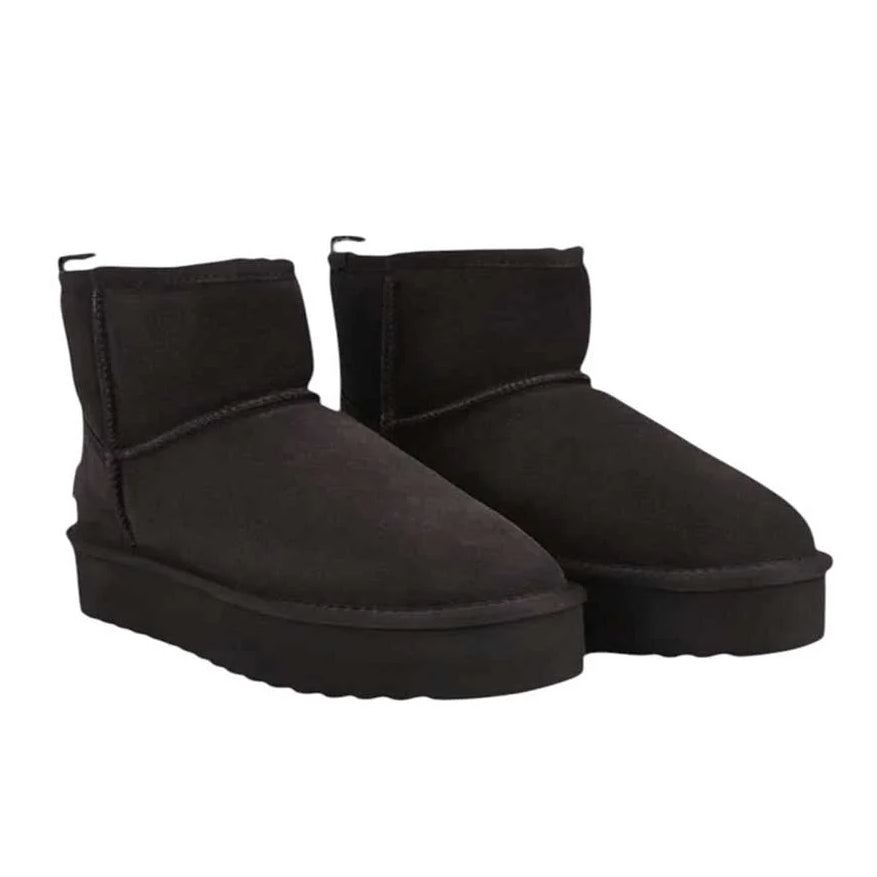 HC.SHEARPLA1 - Scarpe - Donna - Colors Of California - Stivaletto In Camoscio - Must-Have - Marrone & Caramel - Outfit Invernale - Abbigliamento Autunno/Inverno