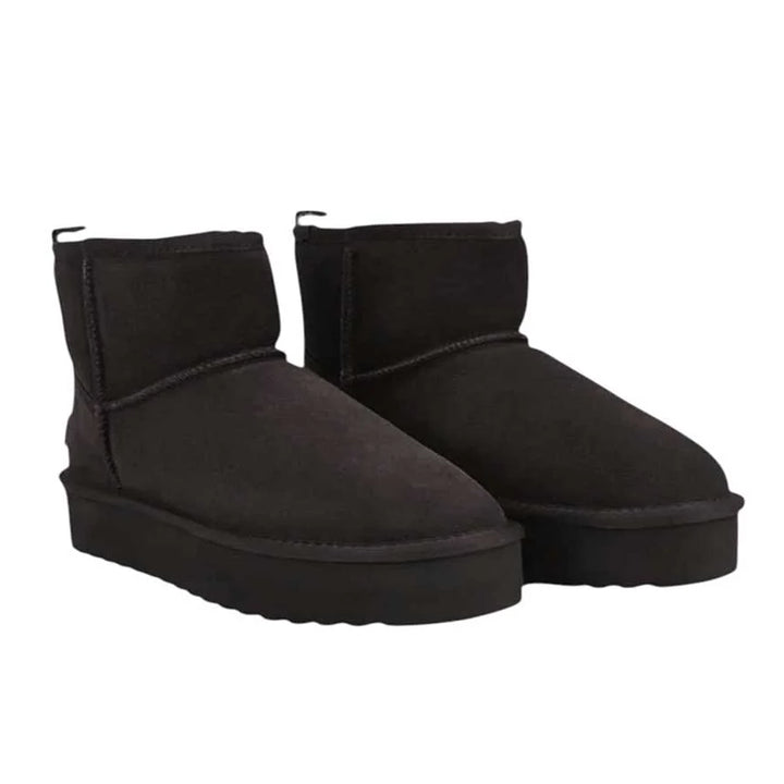 HC.SHEARPLA1 - Scarpe - Donna - Colors Of California - Stivaletto In Camoscio - Must-Have - Marrone & Caramel - Outfit Invernale - Abbigliamento Autunno/Inverno