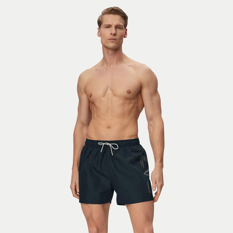 SHORTS DA MARE UOMO EA7 EMPORIO ARMANI CON LOGO METALLIZZATO