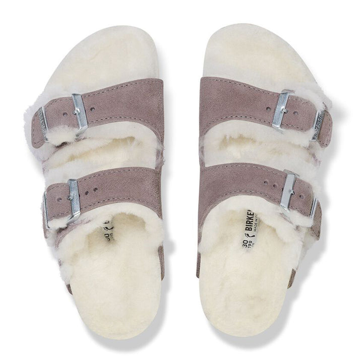 SANDALI BAMBINO BIRKENSTOCK ARIZONA SHEARLING FADED PURPLE