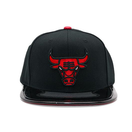 HS8033 CBURDBK - Cappelli - Uomo - Mitchell & Ness - SNAPBACK A-FRAME NBA CHICAGO BULLS - Nero/Rosso - Icon Bulls - Toro Rosso - Ricamato - Stile NBA Deciso