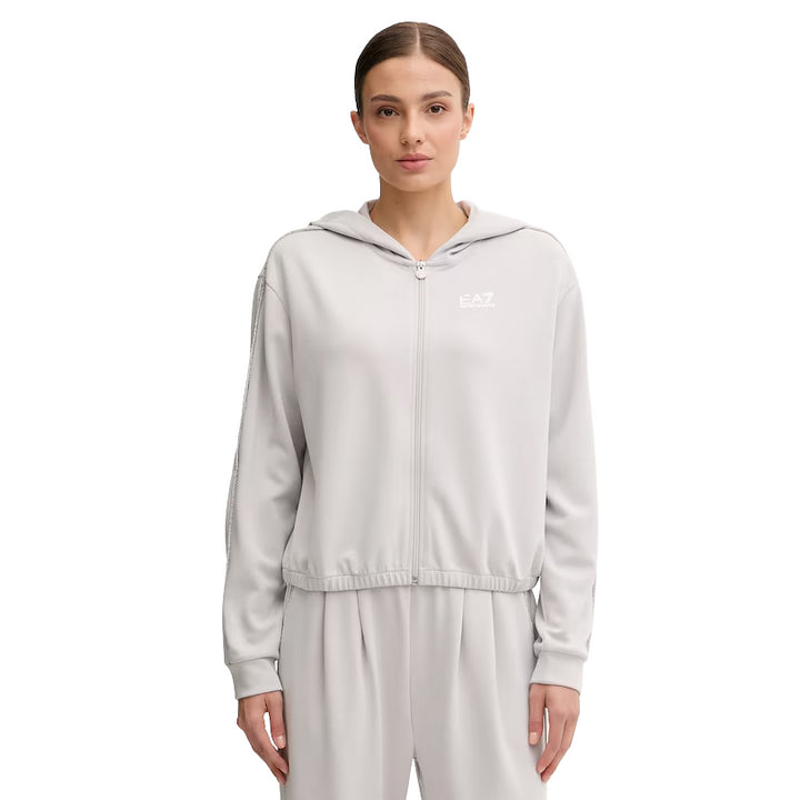 7W000443 AF12643 - Felpe - Donna - EMPORIO ARMANI - Cappuccio - EA7 - Elasticizzata - Look Athleisure - Morbida & Comoda - Spostivo - Casual - Con Zip - Abbigliamento Autunno Inverno