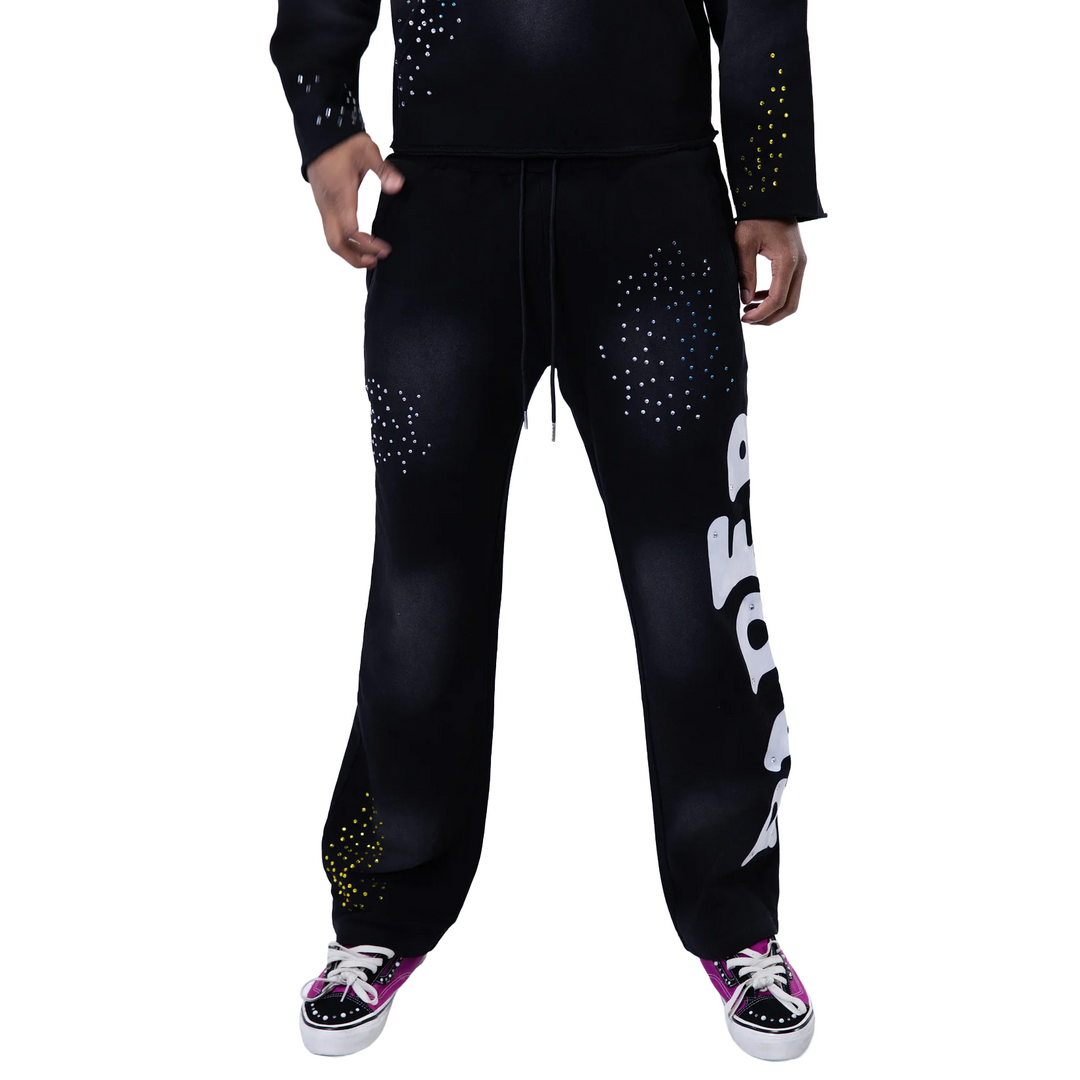 PANTALONI TUTA UOMO PAPER MONEY SP5DER RHINESTONE PUNK V2