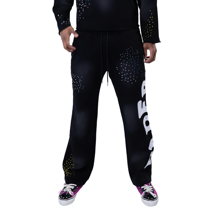 PANTALONI TUTA UOMO PAPER MONEY SP5DER RHINESTONE PUNK V2