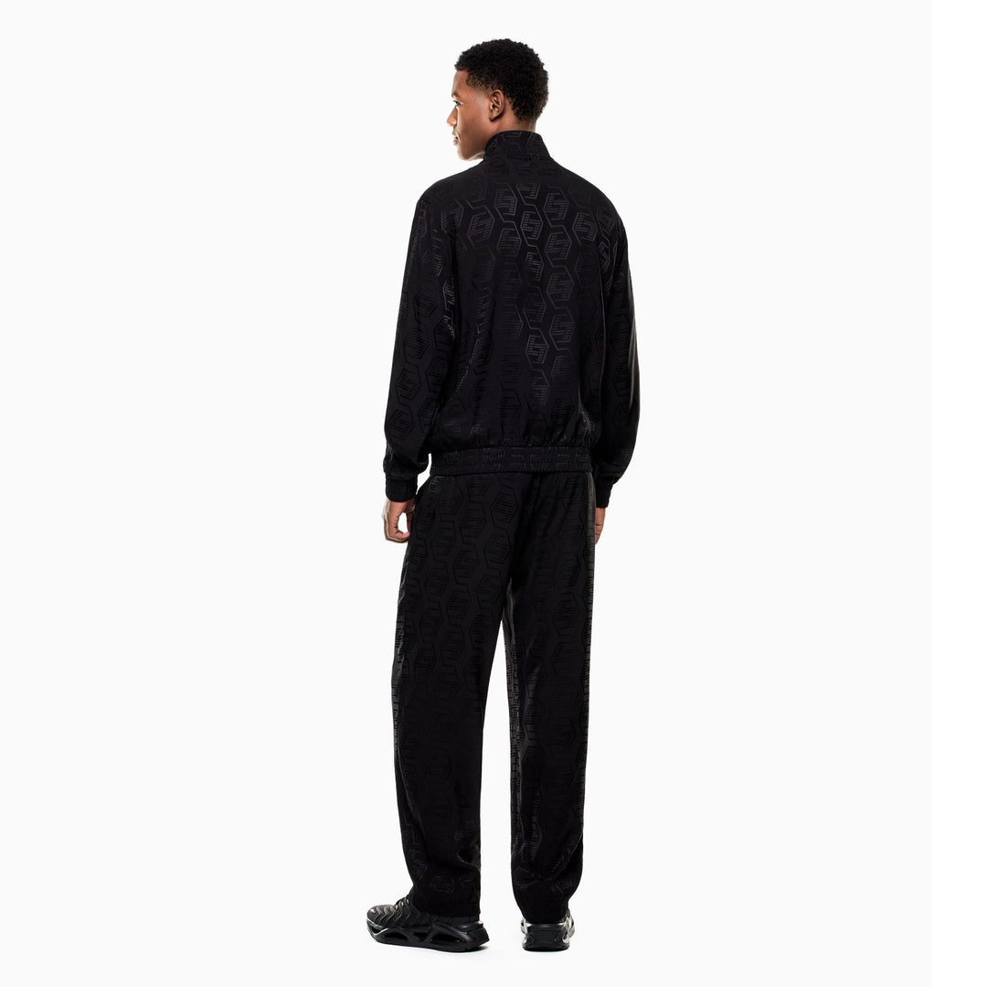 TUTA COMPLETA UOMO EA7 EMPORIO ARMANI VISCOSA JACQUARD NERA