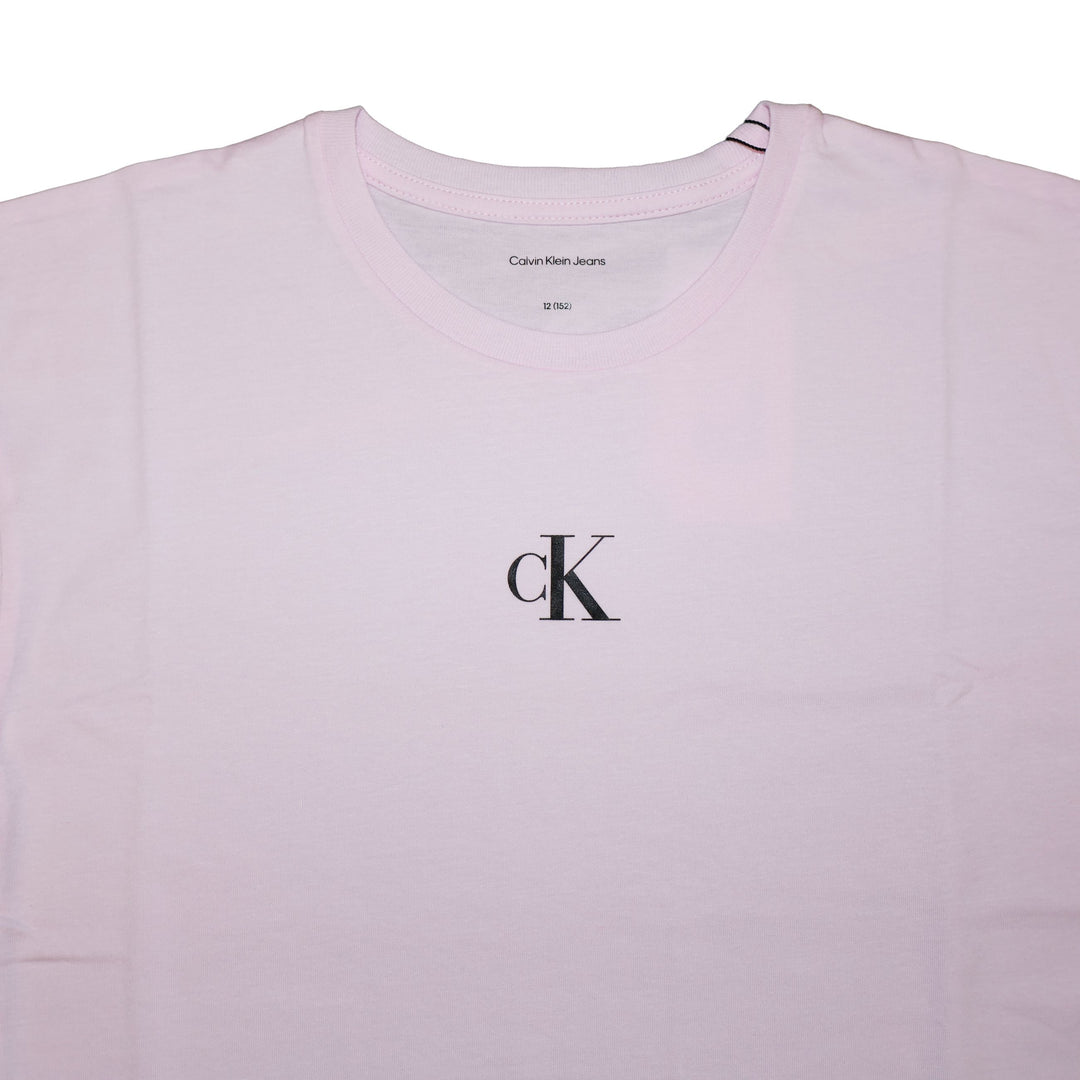 T-SHIRT CALVIN KLEIN JEANS LOGO BOXY ROSA JUNIOR