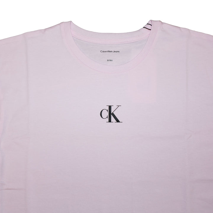 T-SHIRT CALVIN KLEIN JEANS LOGO BOXY ROSA JUNIOR