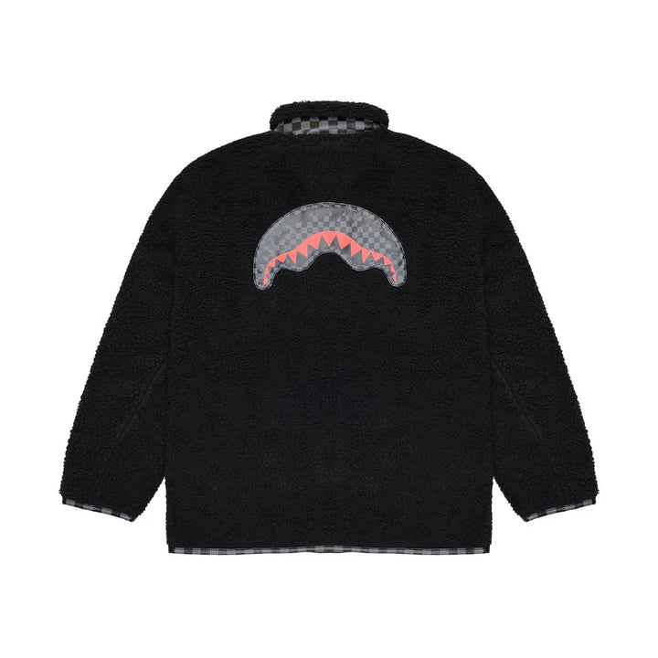 SP820BLK - Giacche - Unisex - Sprayground - Teddy - CHECKERED - Pelliccia Sintetica - Luxury Streetwear - Cerniera - Tasche Laterali - Abbigliamento Autunno Inverno