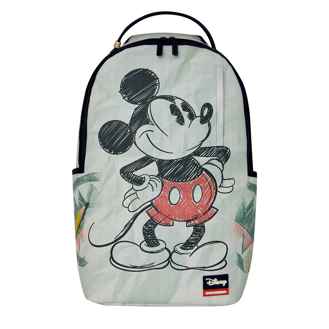 ZAINO UNISEX SPRAYGROUND DISNEY OLD SCHOOL MICKEY SKETCH BIANCO [PREORDER]