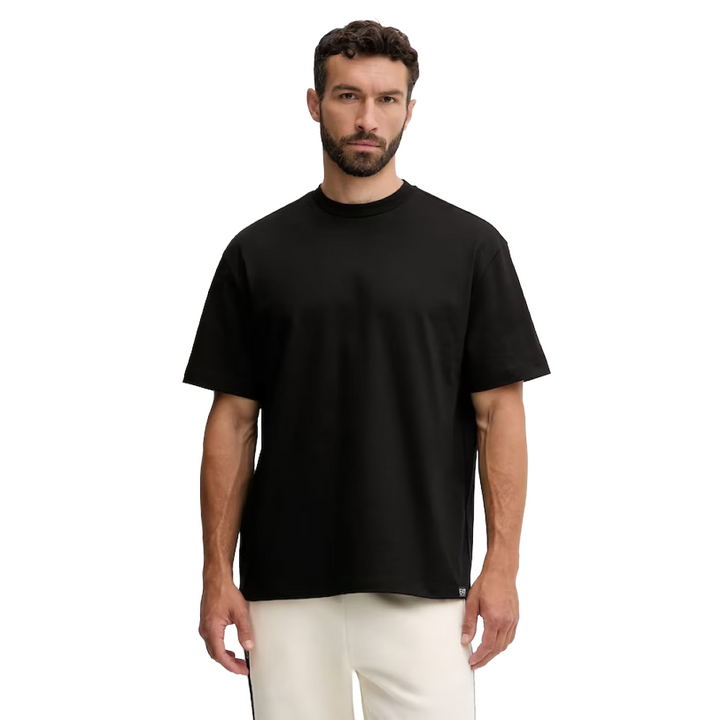 7X000164 AF13785 - T-Shirts and Polo Shirts - EMPORIO ARMANI - Maxi Logo - Black - Print - Crew Neck - Minimalist Style