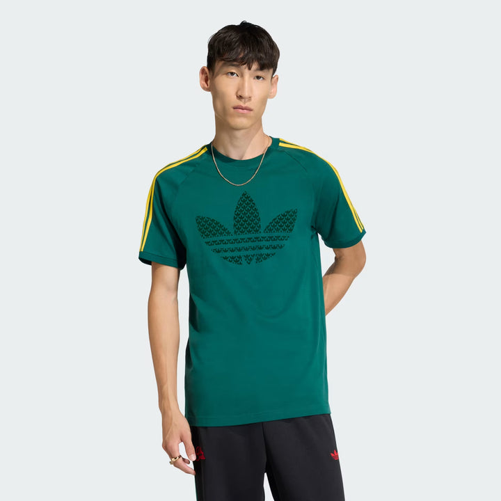 T-SHIRT ADIDAS ORIGINALS MONOGRAM INFILL 3S VERDE SMERALDO
