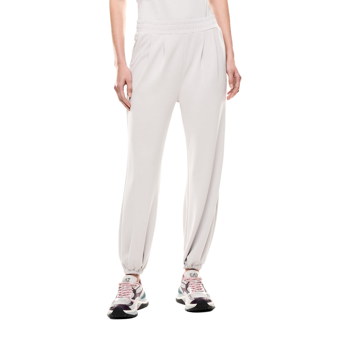 7W000446 AF12643 - Donna - Pantaloni - EMPORIO ARMANI - MODAL ELASTICIZZATO - Logo Stampato - Jogger - Casual - Tempo Libero & Sport - Abbigliamento Autunno Inverno