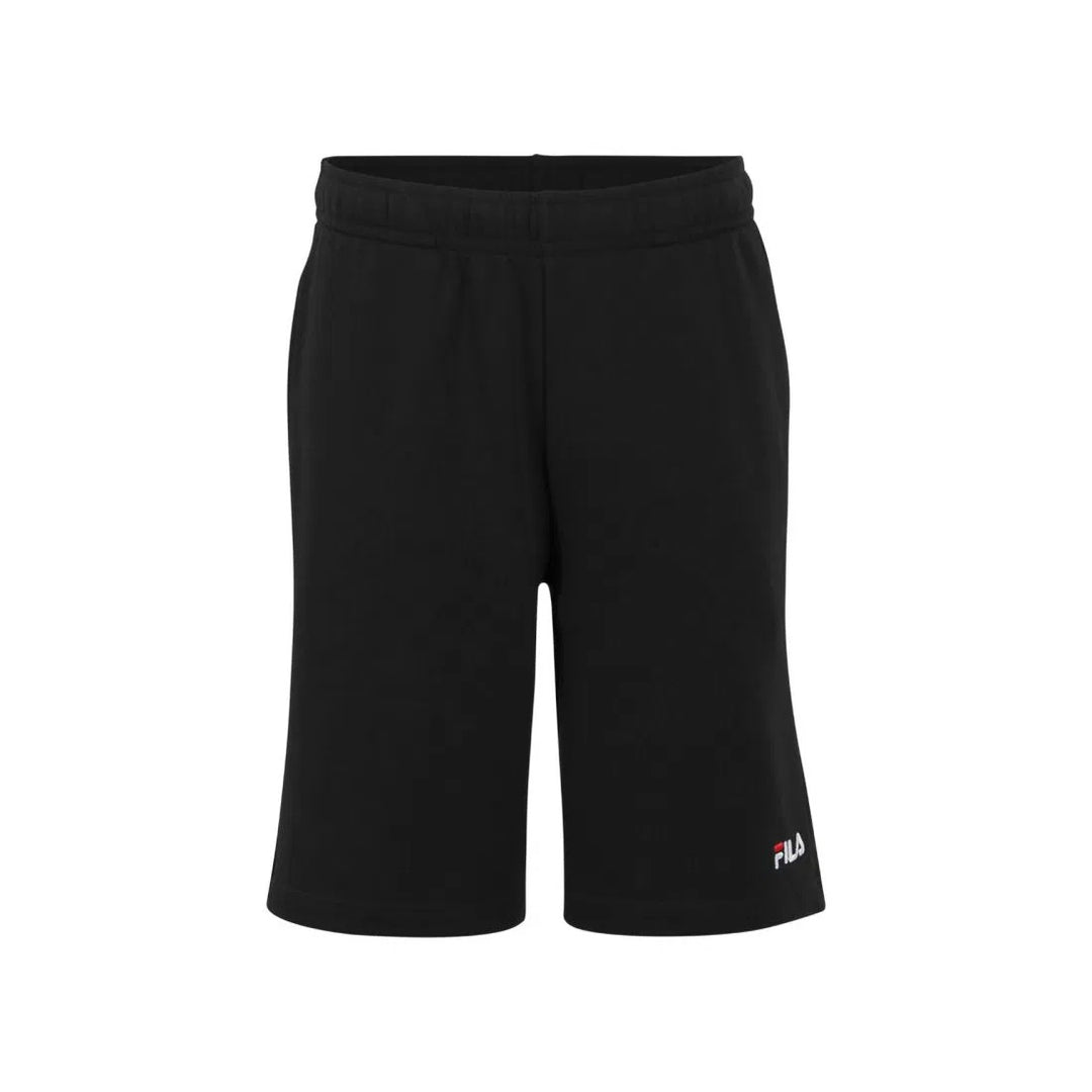 FAM0877 - Pantaloncini - Fila - SHORTS SPORTIVI - Uomo - Cotone Misto - Nero Con Logo Ricamato - Comfort & Minimalismo - Look Sportivo - Abbigliamento Primavera/Estate