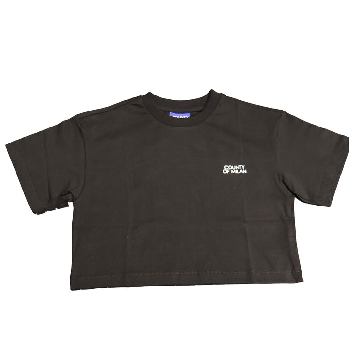 T-SHIRT MARCELO BURLON COUNTY OF MILAN BLACK JUNIOR GIRL