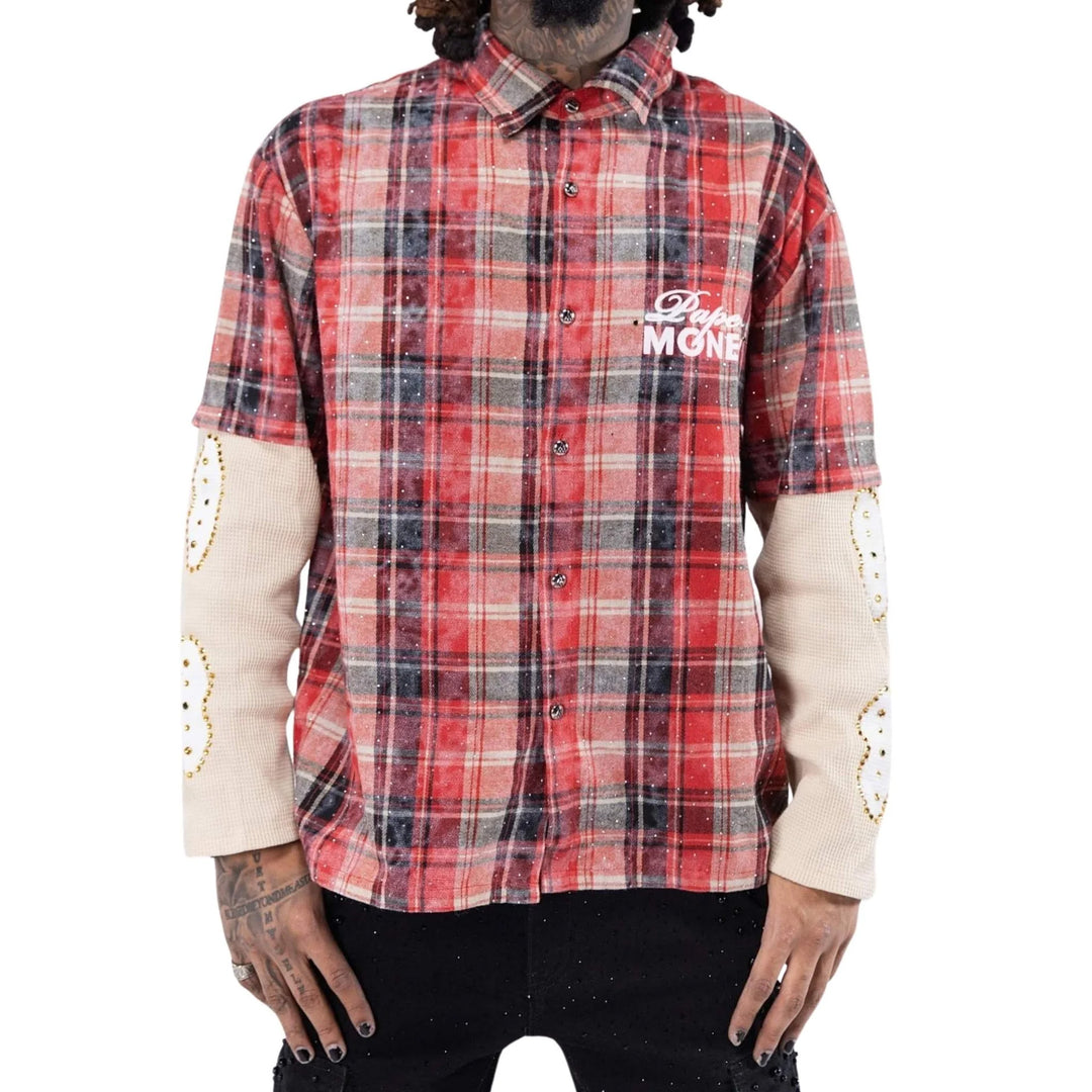 CAMICIA UOMO PAPER MONEY IN FLANELLA A STRATI