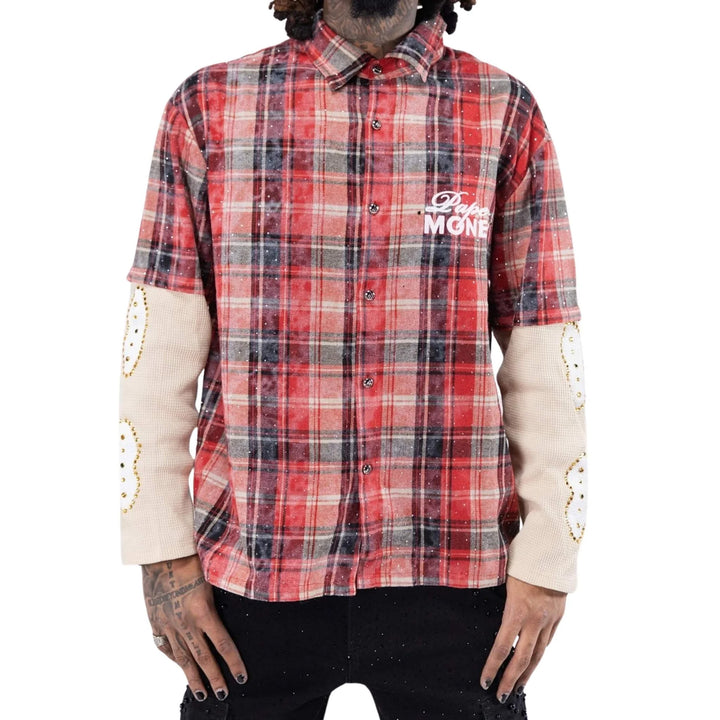 CAMICIA UOMO PAPER MONEY IN FLANELLA A STRATI