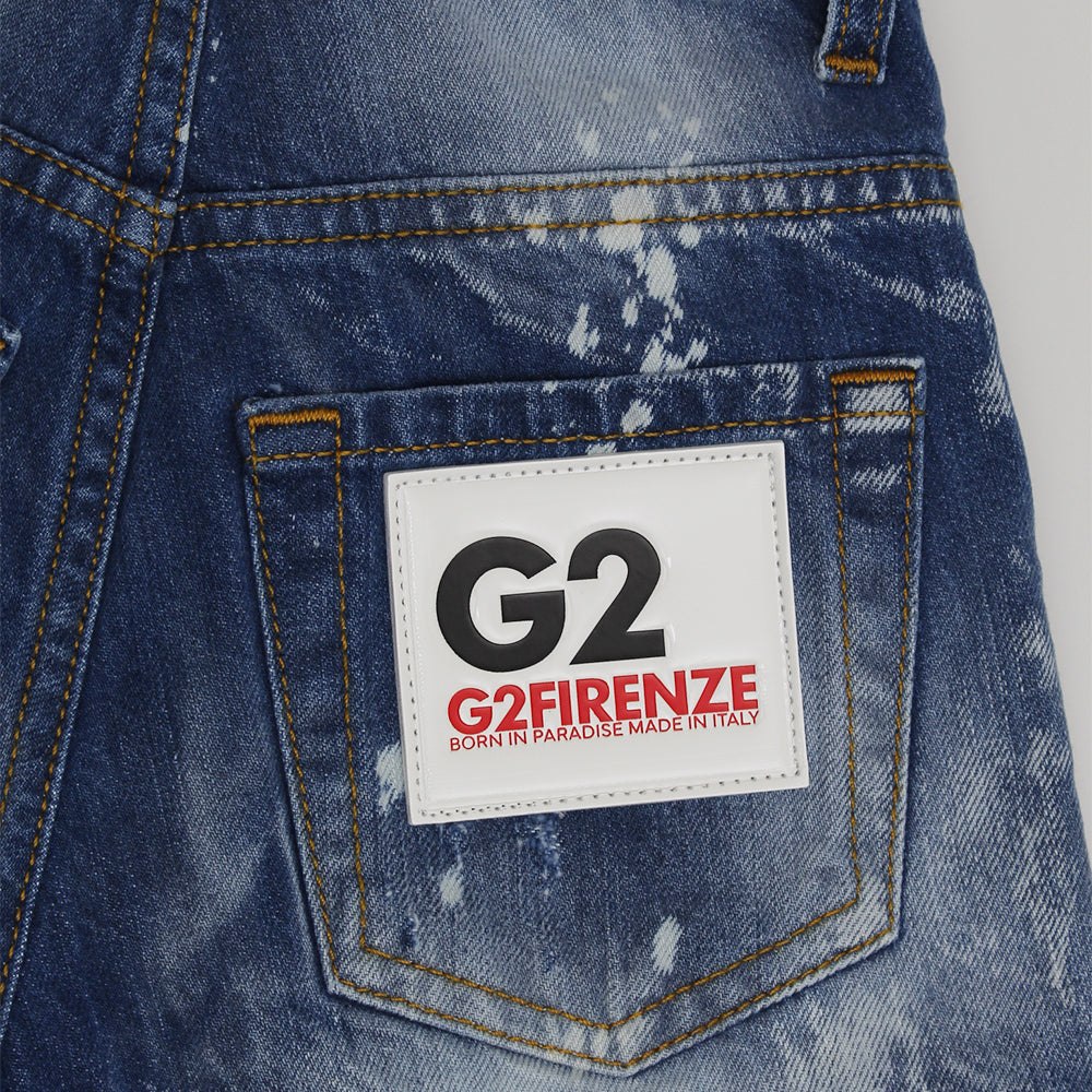 JEANS SHORT WHITE - Pantaloncini - G2 FIRENZE