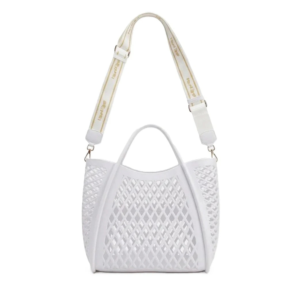 BORSA SHOPPER DONNA SENSI FLAMINGO BAG TRAFORATA CON TRACOLLA