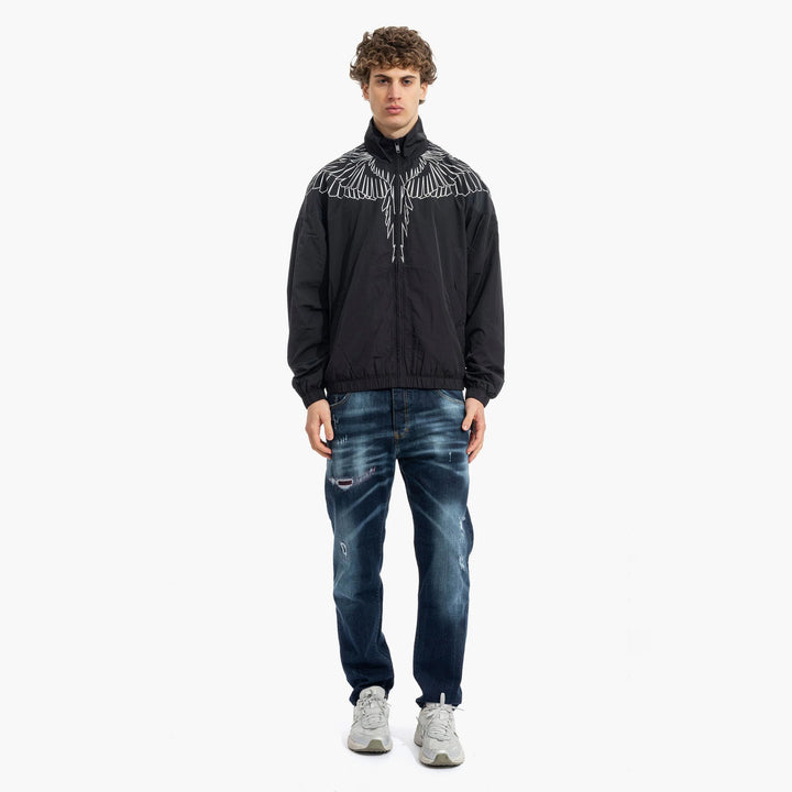 GIACCA A VENTO MARCELO BURLON WINGS WINDBREAKER BLACK