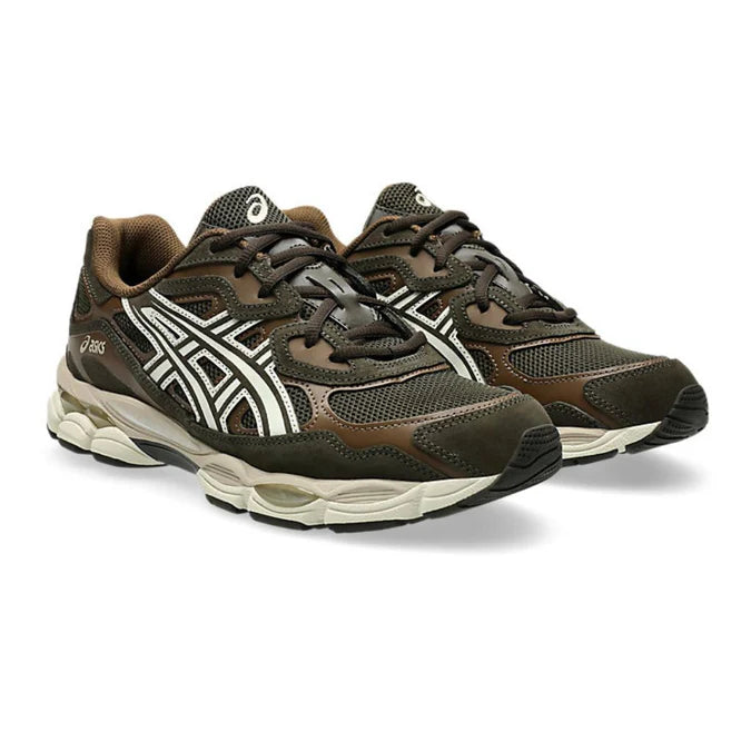 SCARPE SNEAKERS ASICS UOMO GEL-NYC BLACK COFFEE WINTER GARDEN 1203A663 AMMORTIZZAZIONE GEL