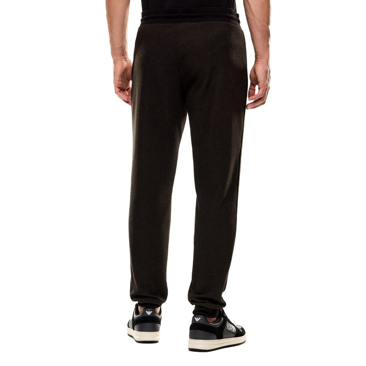 7M001120 AF17982 - Pantaloni - Uomo - Sportivi - EMPORIO ARMANI - Nero Misto Cotone - EA7 JERSEY TROUSER - Look Casual - Elegante - Abbigliamento Autunno Inverno