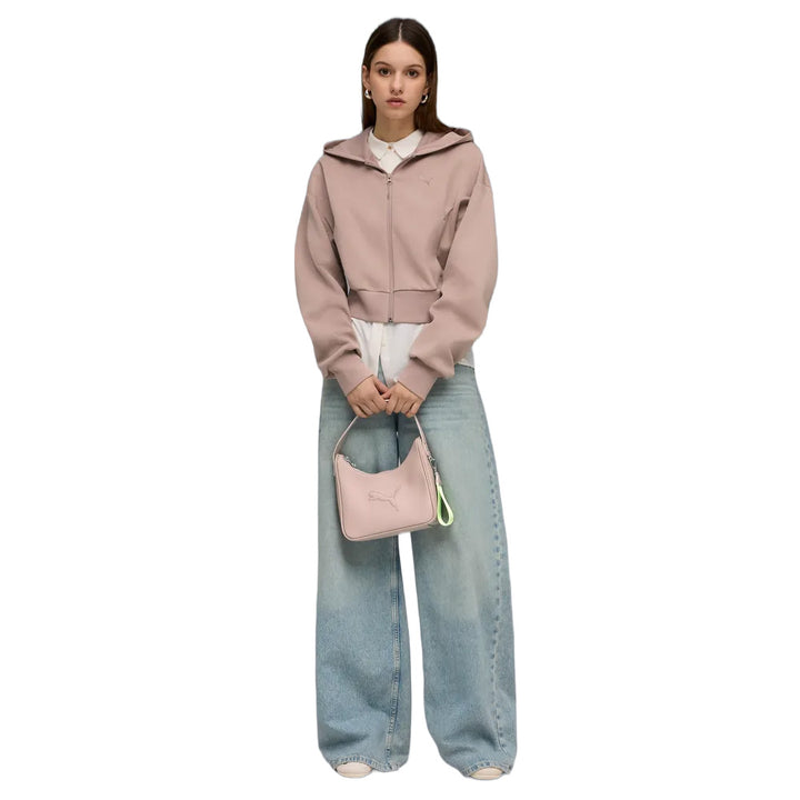 FELPA PUMA CLOUDSPUN FULL ZIP DONNA 634571 NERO & TORTORA