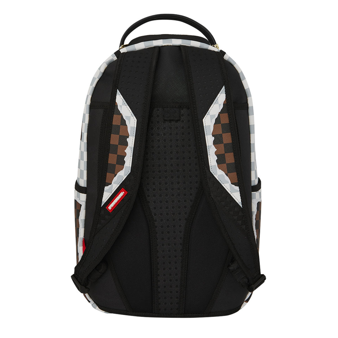 ZAINO BACKPACK SPRAYGROUND CREAM AND BROWN TEAR CHECK PELLE VEGANA 910B8290NSZ