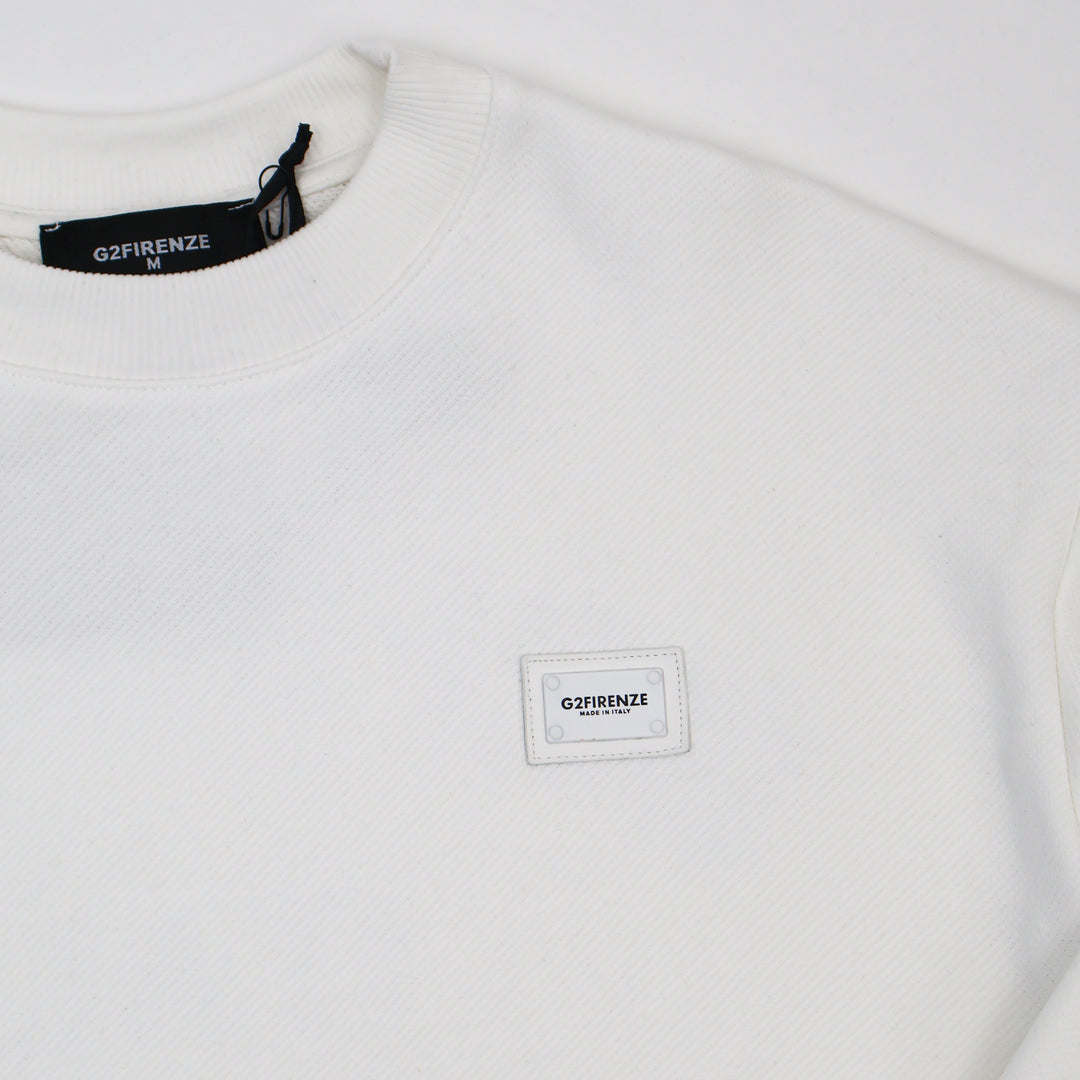 STEEL - Felpe - Uomo - G2 FIRENZE - STEEL WHITE - Design Minimal - Bianco Luminoso - Design Pulito - Look Casual & Raffinato - Abbigliamento Autunno Inverno