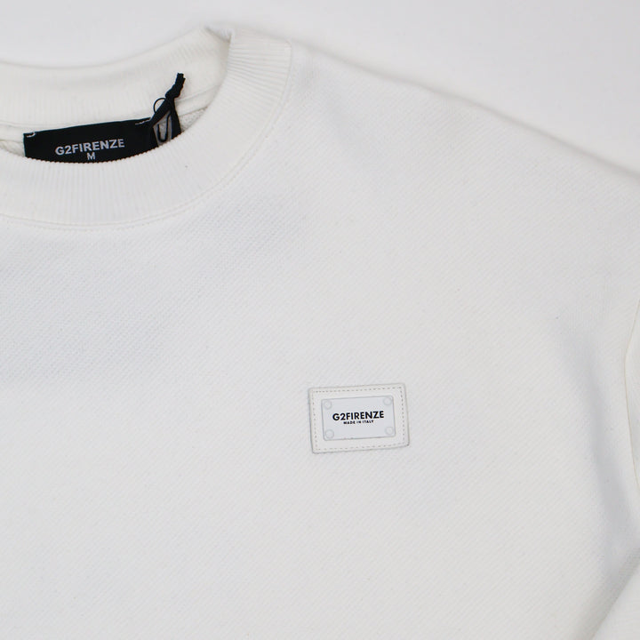 STEEL - Felpe - Uomo - G2 FIRENZE - STEEL WHITE - Design Minimal - Bianco Luminoso - Design Pulito - Look Casual & Raffinato - Abbigliamento Autunno Inverno