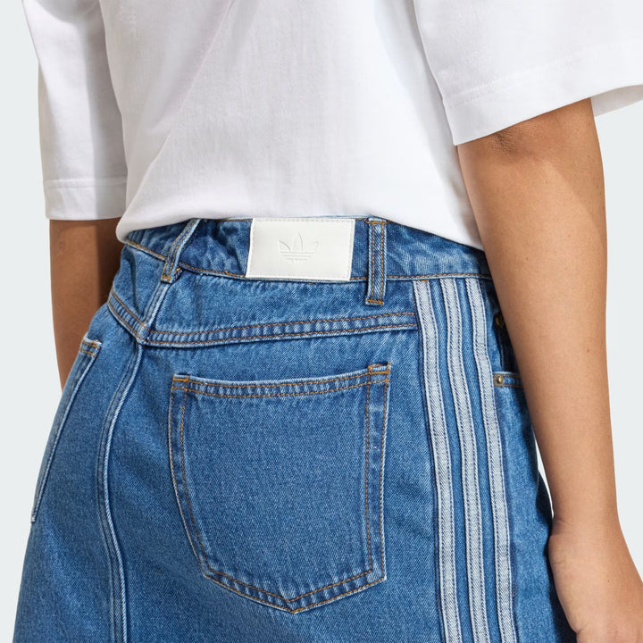 GONNA DONNA ADIDAS ORIGINALS DENIM CON TRE STRISCE