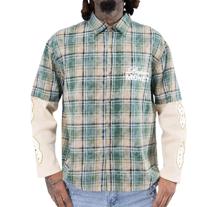 CAMICIA UOMO PAPER MONEY IN FLANELLA A STRATI