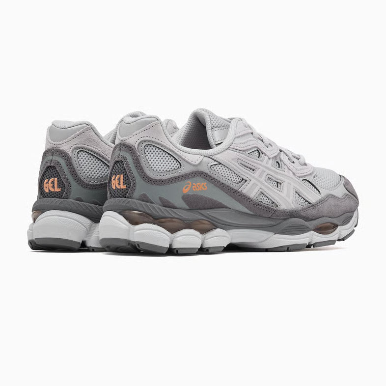 1203A383 - Scarpe - Asics - Uomo - Bianco/Grigio - SNEAKER GEL-NYC - Retro-Running - Mesh Bianco - Scuola - Swoosh - Comfort