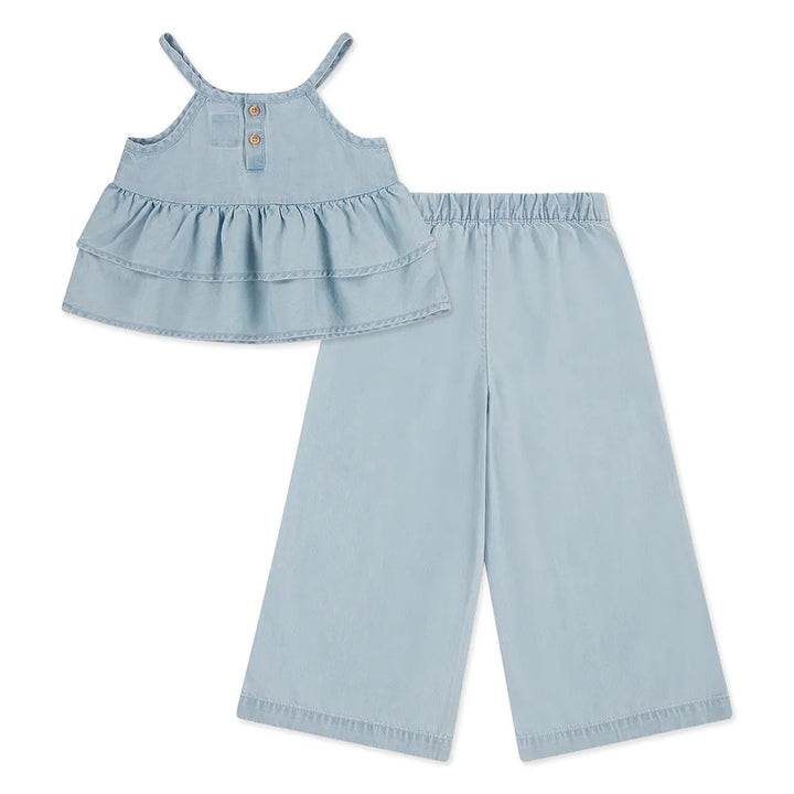 COMPLETINO NEONATA LEVI'S IN DENIM CHAMBRAY CON BALZE
