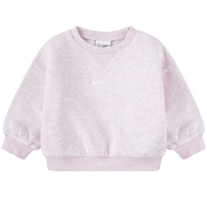 56M188 - Tute - NIKE ESSENTIAL - FLEECE CREW - FRENCH TERRY - BAMBINI - BEIGE/CHIARO - Look Casual - Abbigliamento