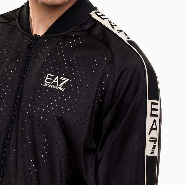 FELPA UOMO EA7 EMPORIO ARMANI FULL ZIP TAPE LOGO