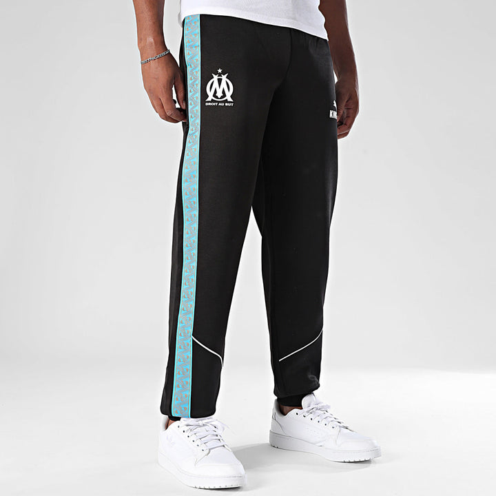 PANTALONI PUMA OLYMPIQUE MARSEILLE KING ANTHEM 781558 AZZURRO BIANCO UOMO