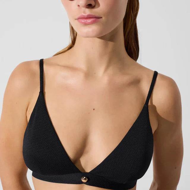 TOP BIKINI MARE KARL LAGERFELD LOGO TAPE