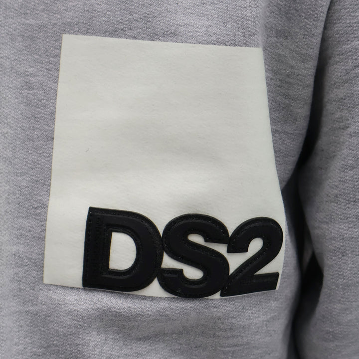 FW25K031 - Felpe - Bambini - Con Cappuccio - DS2 - Grigia - Drop Season 2 - Look Casual - Abbigliamento Autunno/Inverno 2025
