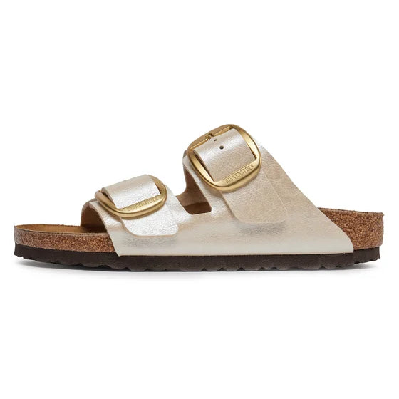 SANDALI CIABATTA DONNA BIRKENSTOCK ARIZONA BIG BUCKLE BIANCO PERLA