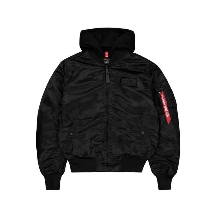 F128113 - Giacche - ALPHA INDUSTRIES BOMBER UOMO MA-1 ZH BACK PRINT – CON CAPPUCCIO RIMOVIBILE