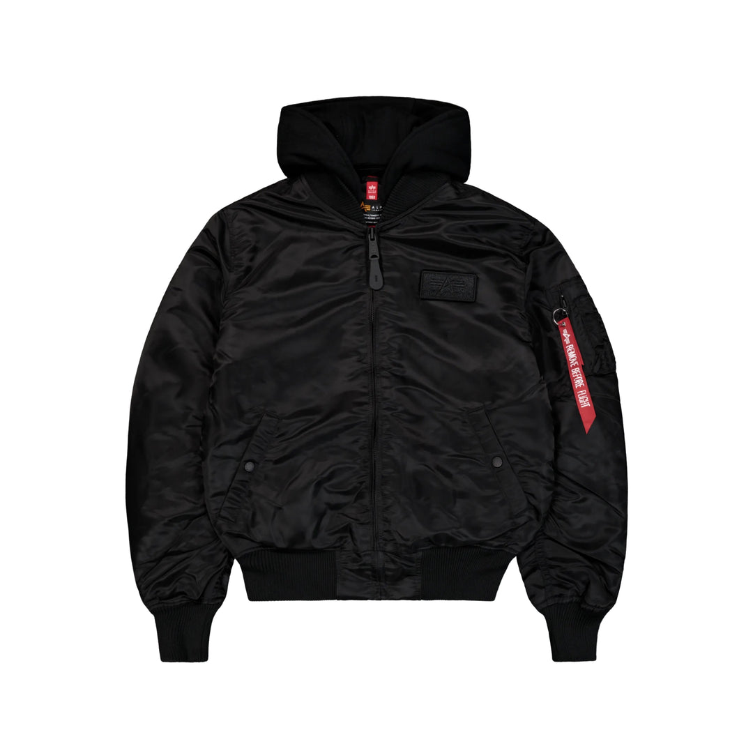 F128113 - Giacche - ALPHA INDUSTRIES BOMBER UOMO MA-1 ZH BACK PRINT – CON CAPPUCCIO RIMOVIBILE