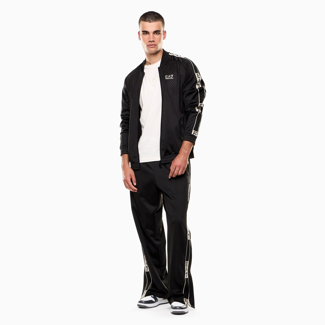 FELPA UOMO EA7 EMPORIO ARMANI FULL ZIP TAPE LOGO