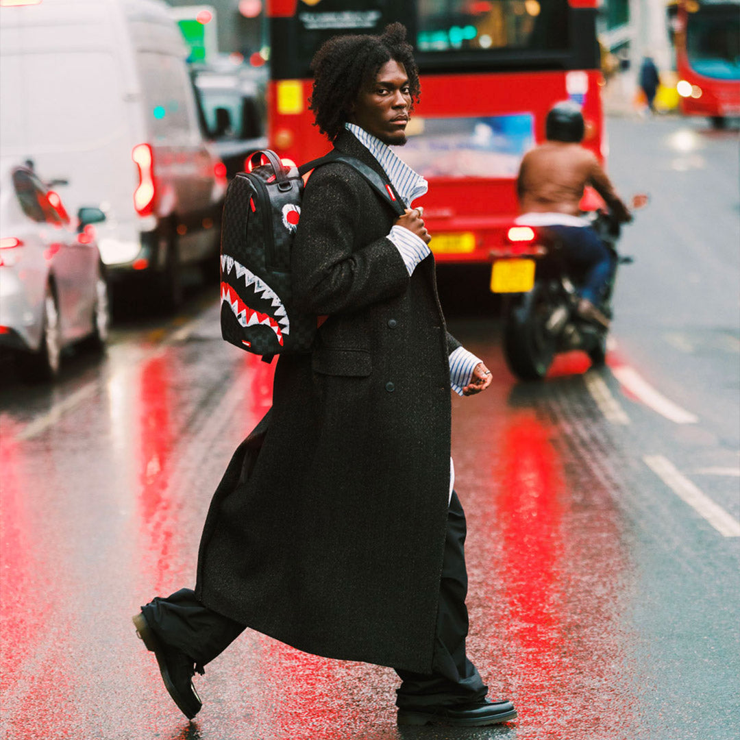 ZAINO SPRAYGROUND SCRIBBLE SHARK BLACK SIMILPELLE IDROREPELLENTE 910B7102NSZ