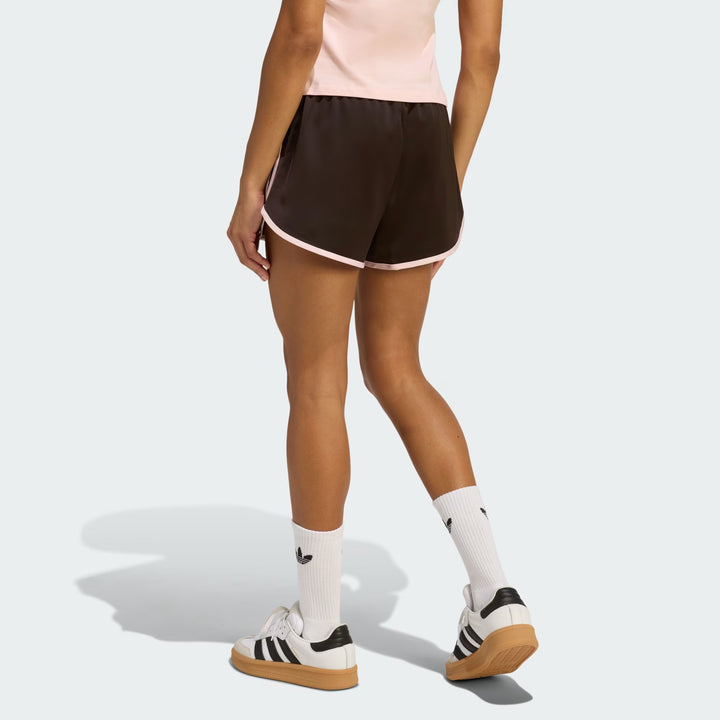 PANTALONCINI DONNA ADIDAS ORIGINALS 3-STRIPES SPRINTER MARRONE CACAO