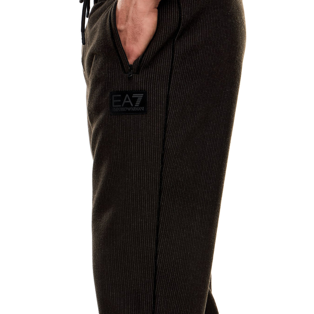 7M001120 AF17982 - Pantaloni - Uomo - Sportivi - EMPORIO ARMANI - Nero Misto Cotone - EA7 JERSEY TROUSER - Look Casual - Elegante - Abbigliamento Autunno Inverno