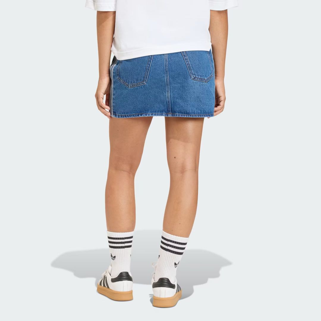GONNA DONNA ADIDAS ORIGINALS DENIM CON TRE STRISCE