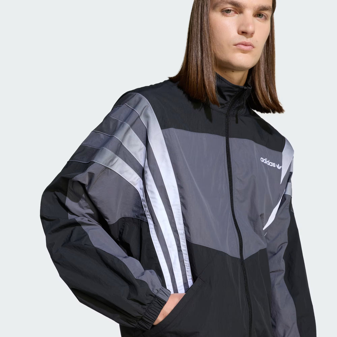 GIACCA ADIDAS ORIGINALS SANTIAGO TRACK TOP NERO GRIGIO KS8326 UOMO
