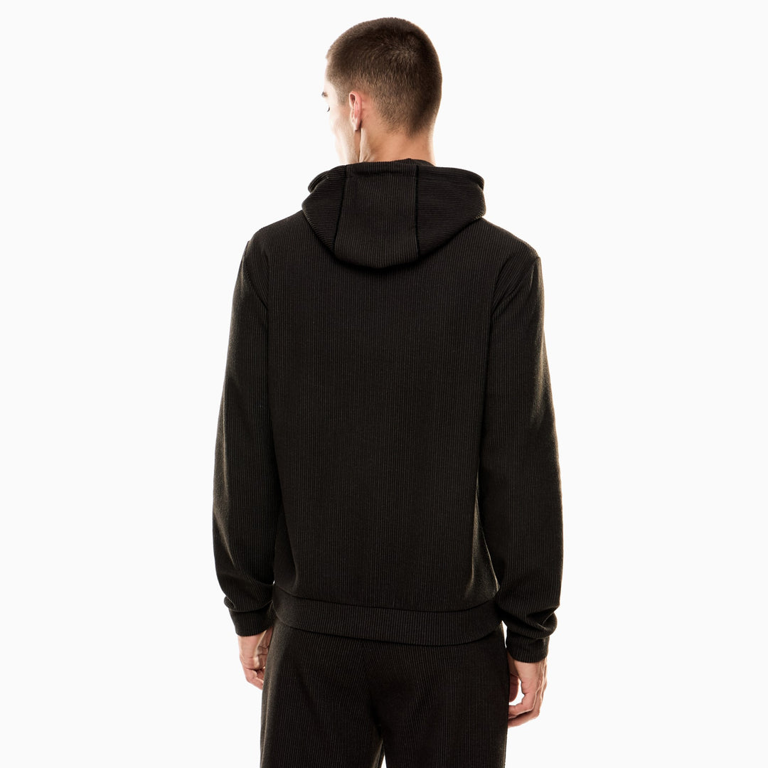 7M001119 AF17982 - FELPA UOMO EA7 EMPORIO ARMANI LUX IDENTITY CON CAPPUCCIO - NERO