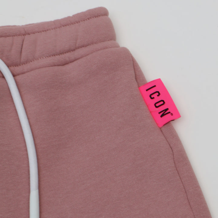 TUTA ICON NEONATI BAMBINI IN COTONE FELPATO ROSA E BEIGE INGFS00891